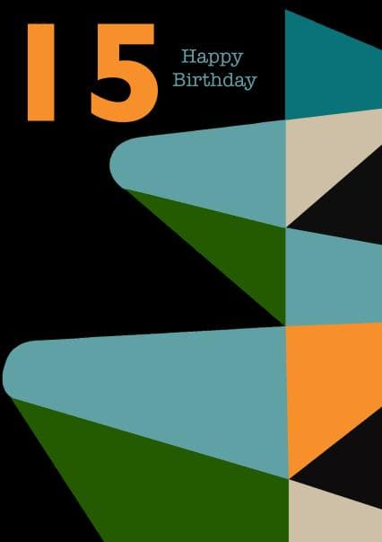 simple birthday card aimed at 15 year olds, kids