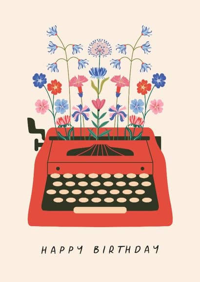 cute birthday card aimed at artists, women