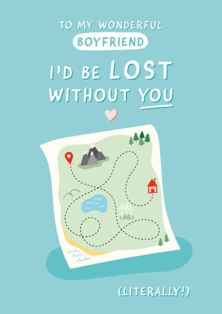 punny birthday card aimed at boyfriend, couple, wives