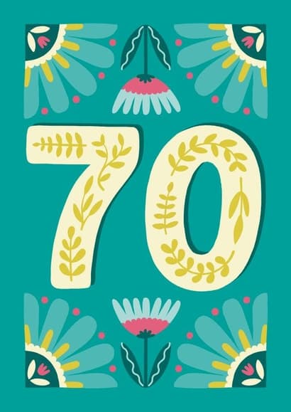 sentimental birthday card aimed at 70 year olds, grandpa, grandparents