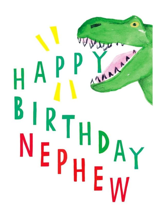 cute birthday card aimed at nephew, kids