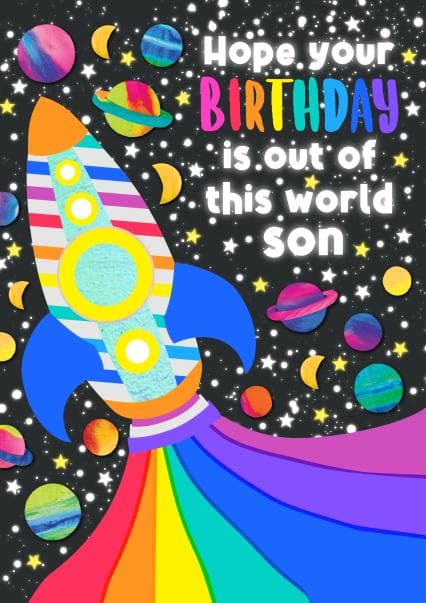 cute birthday card aimed at son