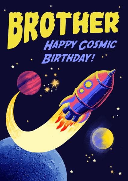 funny birthday card aimed at brother