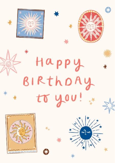 cheesy, cute birthday card aimed at adult, young adults