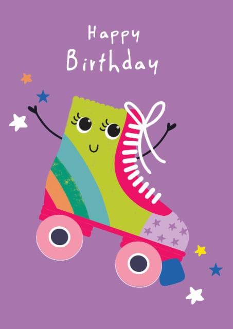 cute, kid friendly birthday card aimed at kids, girls