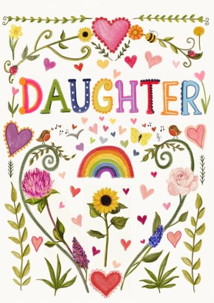 cute, sentimental birthday card aimed at daughter