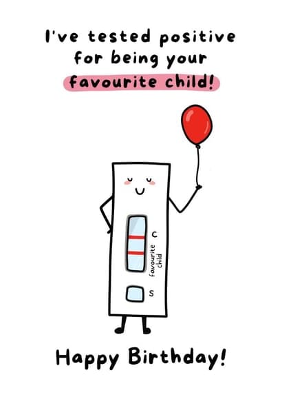 funny birthday card aimed at mom, dad, parents, sister, brother, family