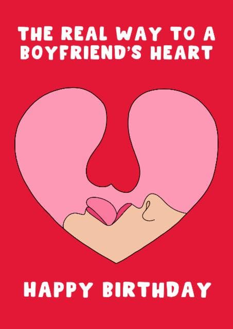 funny birthday card aimed at boyfriend, girlfriend