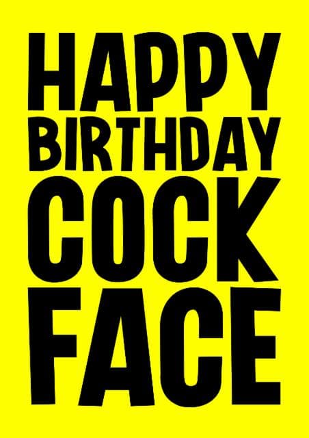 rude birthday card aimed at adult, friends