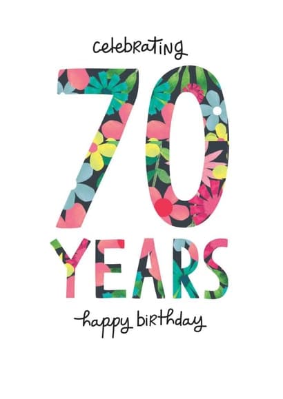 sentimental birthday card aimed at 70 year olds, grandpa, grandma, grandparents