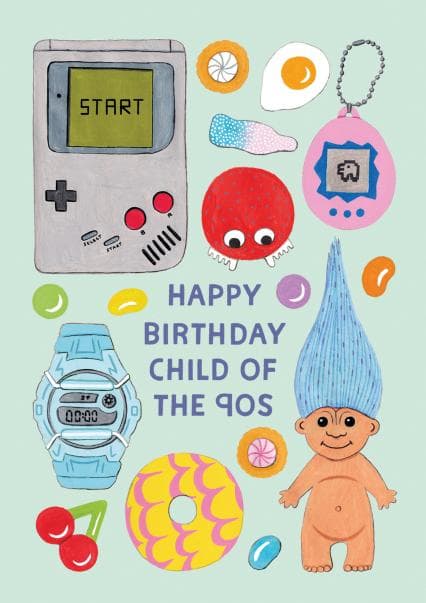 funny, cheesy birthday card aimed at 30 year olds, 40 year olds, young adults