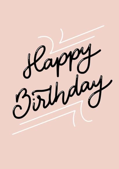 simple birthday card aimed at adult, women, friends