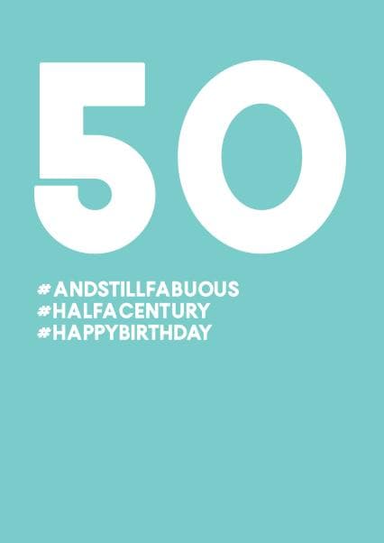 sentimental birthday card aimed at 50 year olds, adults