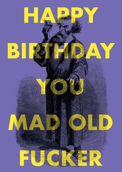 rude birthday card aimed at old people