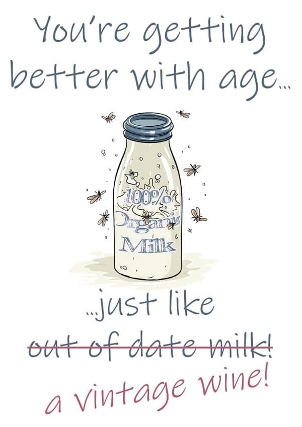 funny birthday card aimed at 30 year olds, 40 year olds, 50 year olds, old people