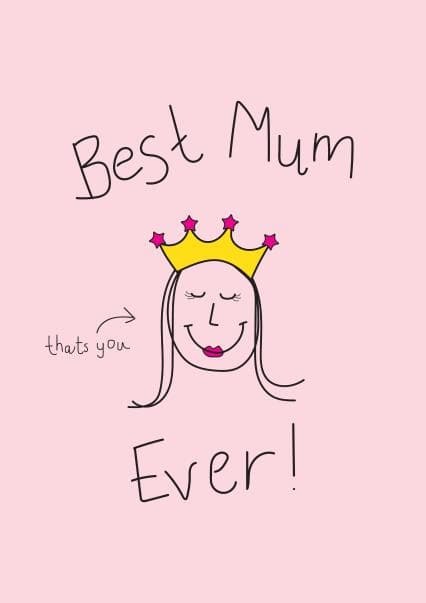 cute, sentimental birthday card aimed at mom, mum, wives