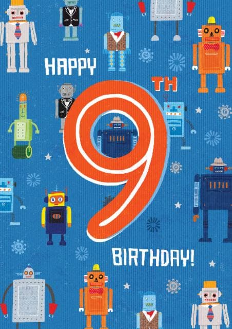 cute, kid friendly birthday card aimed at 9 year olds